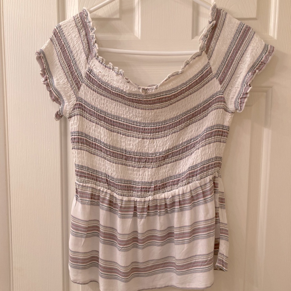 Off the shoulder Peplum Top